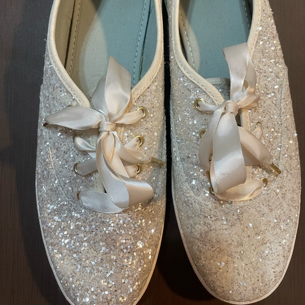 Kate Spade silver keds